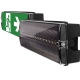 Schwarze ORION II 100 CB Sicherheitsleuchte mit transparenter Abdeckung