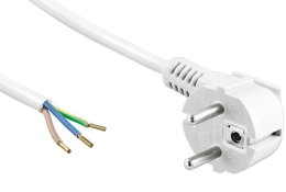 SchuKo Stecker mit Kabel 5m weiß